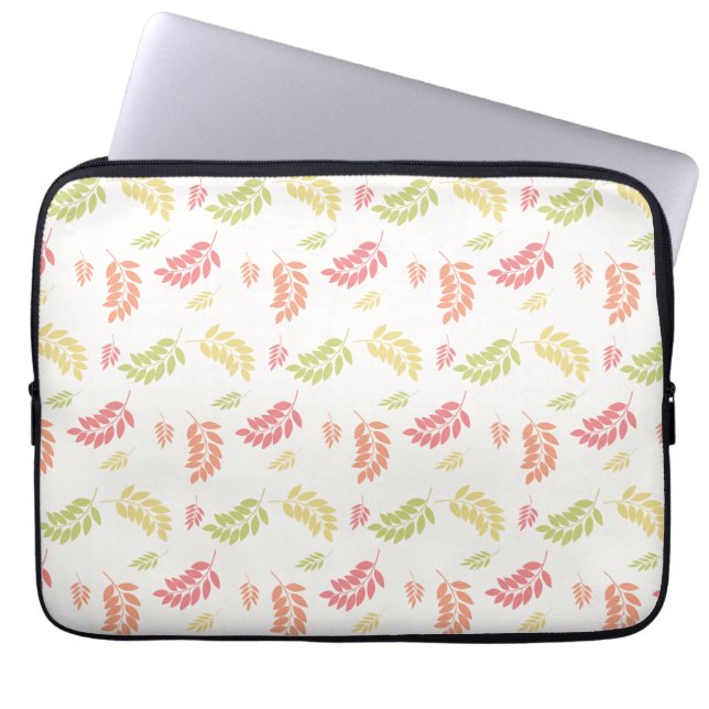 Leaf Seamless Pattern – Botanisch ontwerp Laptop Sleeve (Voorkant)