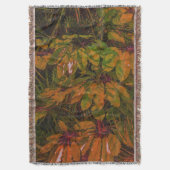 Leaf Shapes Abstract Pattern Throw Blanket Deken (Voorkant Verticaal)