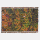 Leaf Shapes Abstract Pattern Throw Blanket Deken (Voorkant)