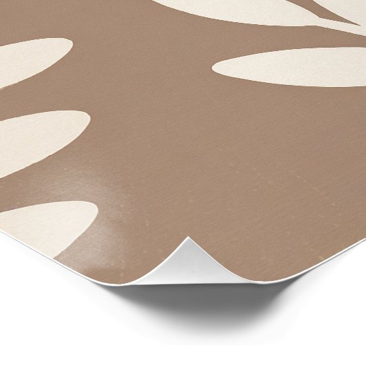 Leaf Silhouette Pattern – Zen Minimal Wall Art Perfect Poster (Hoek)