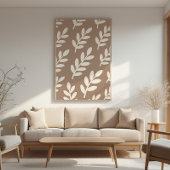 Leaf Silhouette Pattern – Zen Minimal Wall Art Perfect Poster