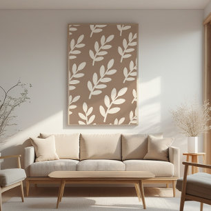 Leaf Silhouette Pattern – Zen Minimal Wall Art Perfect Poster
