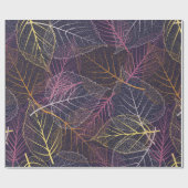 Leaf skelet naadloos patroon, achtergrond met kabe cadeaupapier (Vlak)