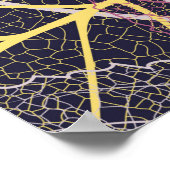 Leaf skelet naadloos patroon, achtergrond met kabe poster (Hoek)