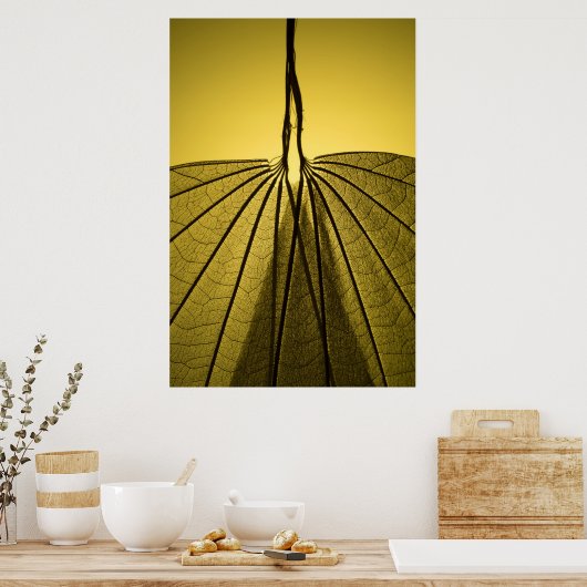 Leaf Skeleton Poster (Keuken)