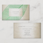 Leaf Skeletron Mint Ivory Pastel Delicate Glam Afsprakenkaartje (Voorkant / Achterkant)