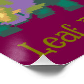 Leaf, sky, fire, sea Dragon pixel art Perfect Poster (Hoek)