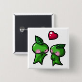 Leaf Sprite Vierkante Button 5,1 Cm (Voorkant /achterkant)