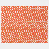 Leaf Stems - White op Sinaasappel Fleece Deken (Voorkant (Horizontaal))