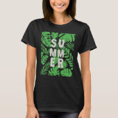 Leaf Summer Green in Retrostijl T-shirt (Voorkant)