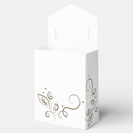 Leaf Swirl Wedding Style Favor Box Bedankdoosjes (Geopend)
