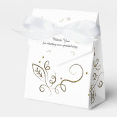 Leaf Swirl Wedding Style Favor Box Bedankdoosjes (Voorkant Zijde)