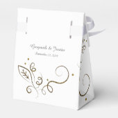 Leaf Swirl Wedding Style Favor Box Bedankdoosjes (Achterkant)