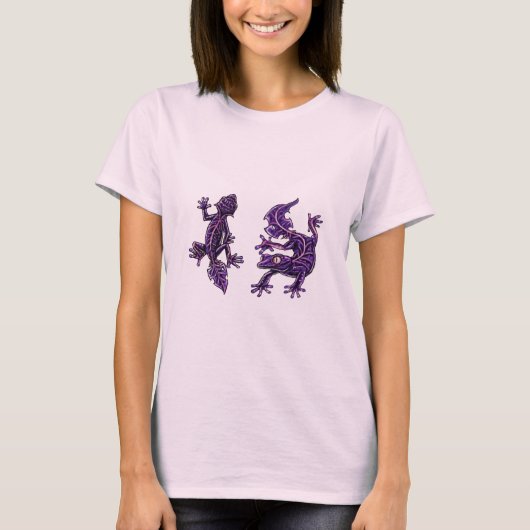 Leaf-Tail Gecko illustratie T-shirt (Voorkant)