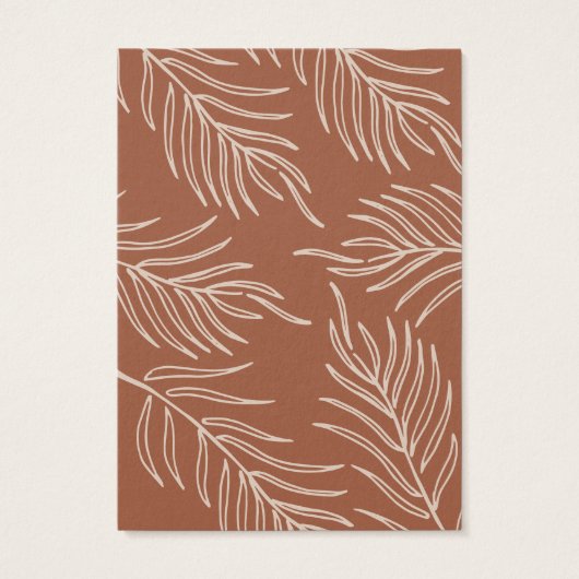 Leaf Terracotta Jewelry Earring Display Kaart (Achterkant)