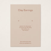 Leaf Terracotta Jewelry Earring Display Kaart (Voorkant)