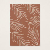Leaf Terracotta Jewelry Ketting Display Card Visitekaartje (Achterkant)