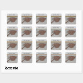 Leaf thank you vierkante sticker (Vel)