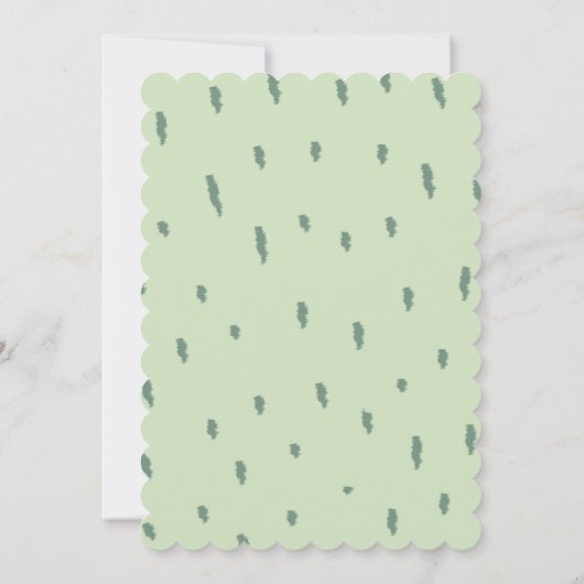 Leaf Theme First Birthday Invitation Kaart (Achterkant)