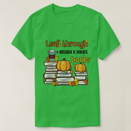 Leaf through a Brenda K Davies Book T-shirt (Design voorkant)