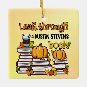 Leaf through a Dustin Stevens Book Keramisch Ornament