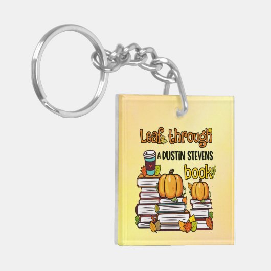 Leaf through a Dustin Stevens Book Sleutelhanger (Voorkant Links)