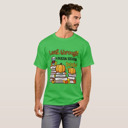 Leaf through a Dustin Stevens Book T-shirt (Voorkant volledig)