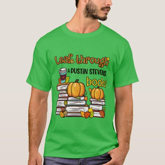 Leaf through a Dustin Stevens Book T-shirt (Voorkant)