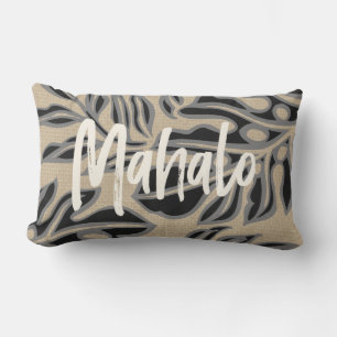 Leaf Tiki Charkolen Hawaiian Tropisch Omkeerbaar Buitenkussen