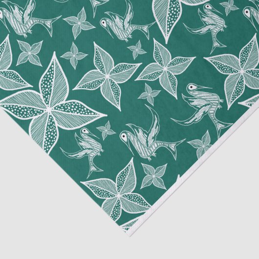 Leaf Tissue Paper (Emerald) Tissuepapier (Detail)