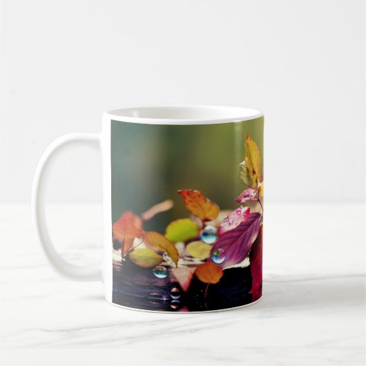Leaf Tranquil Vreedzame Natuur Serene Koffiemok (Links)