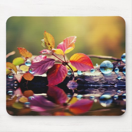 Leaf Tranquil Vreedzame Natuur Serene Muismat (Voorkant)