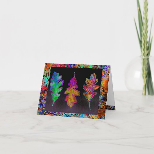 Leaf Trio Notecard Kaart (Voorkant)