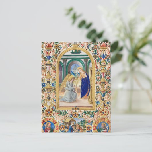 Leaf uit een boek 's ochtends feestdagenkaart (Staand voorkant)