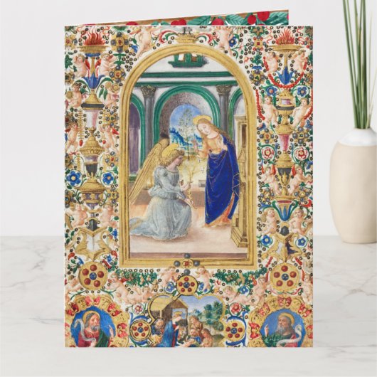 Leaf uit een boek 's ochtends kaart (Voorkant)