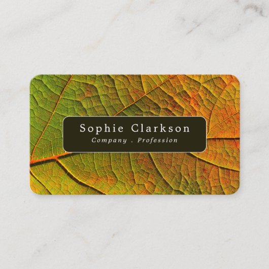 Leaf Veins, Rustic Visitekaartje (Voorkant)