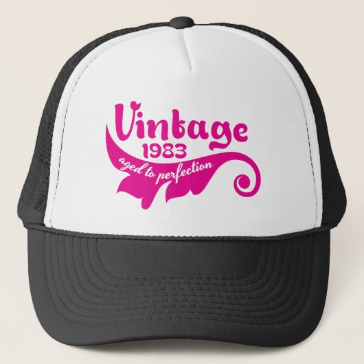 LEAF verouderd tot perfectie 1983 roze.ai Trucker Pet (Voorkant)
