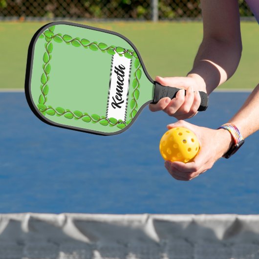 Leaf Vine Border van Kenneth Yoncich Pickleball Paddle (Insitu)