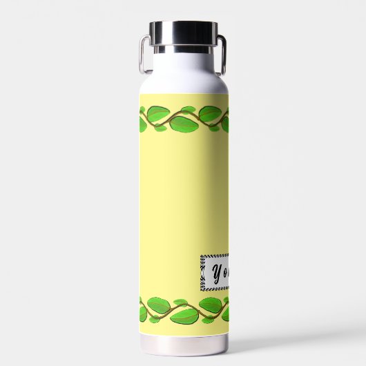 Leaf Vine Border van Kenneth Yoncich Waterfles (Voorkant)