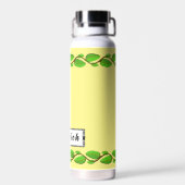 Leaf Vine Border van Kenneth Yoncich Waterfles (Achterkant)