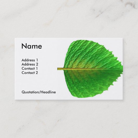 Leaf Visitekaartje (Voorkant)