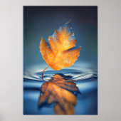 Leaf Water Kalm Tranquil Natuur Vreedzaam Seizoen Poster (Voorkant)