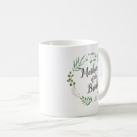 Leaf Wreath Botanical Greenery | Moeder van de bru Koffiemok (Voorkant rechts)