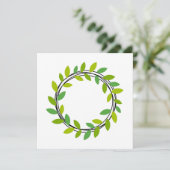 Leaf wreath kaart (Staand voorkant)
