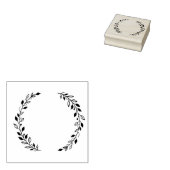 Leaf Wreath Rubber Stamp Rubberstempel (Gestempeld)