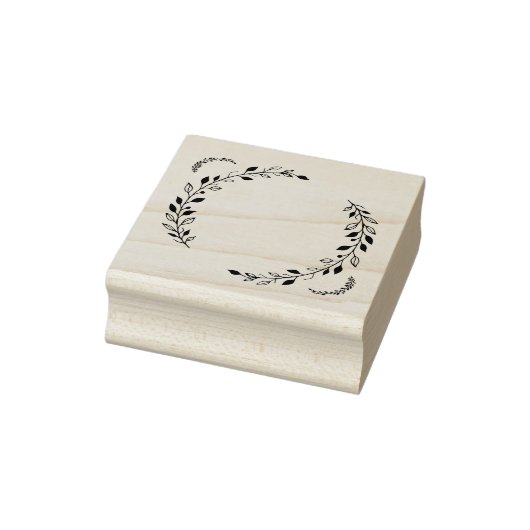 Leaf Wreath Rubber Stamp Rubberstempel (Stempel)