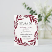 Leaf Wreath We hebben nog steeds een uitnodiging t (Staand voorkant)