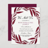 Leaf Wreath We hebben nog steeds een uitnodiging t (Voorkant / Achterkant)