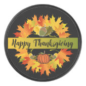 Leaf WreatThanksgiving Hockey Puck (Voorkant)