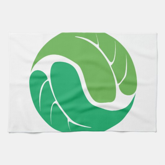 Leaf Yin Yang Theedoek (Horizontaal)